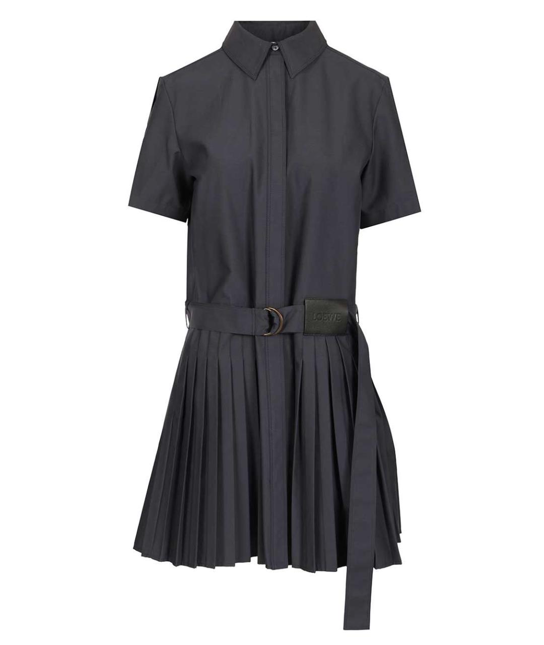 LOEWE Темно-синее хлопковое повседневное платье, фото 1