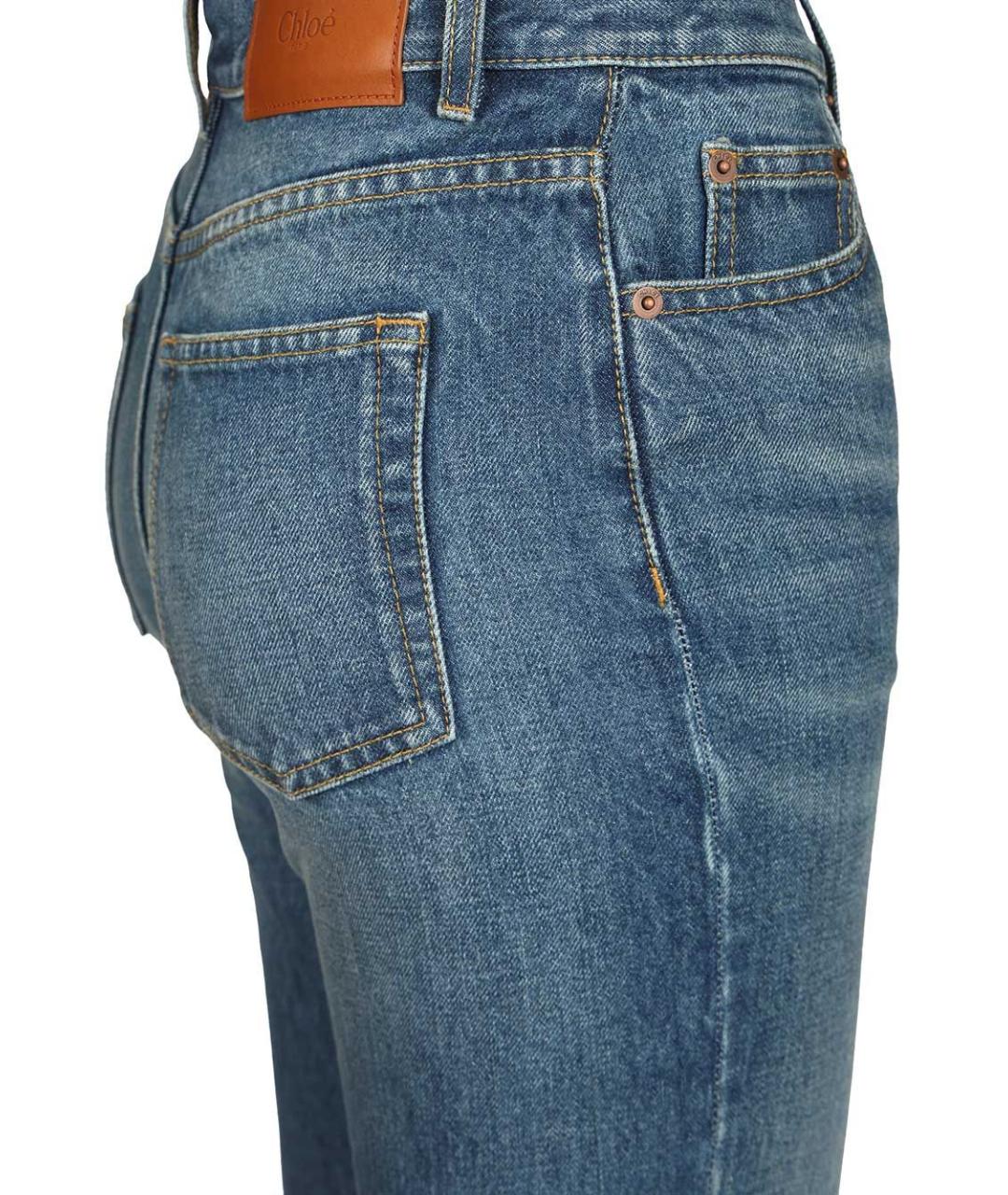 CHLOE Синие хлопковые джинсы клеш, фото 3