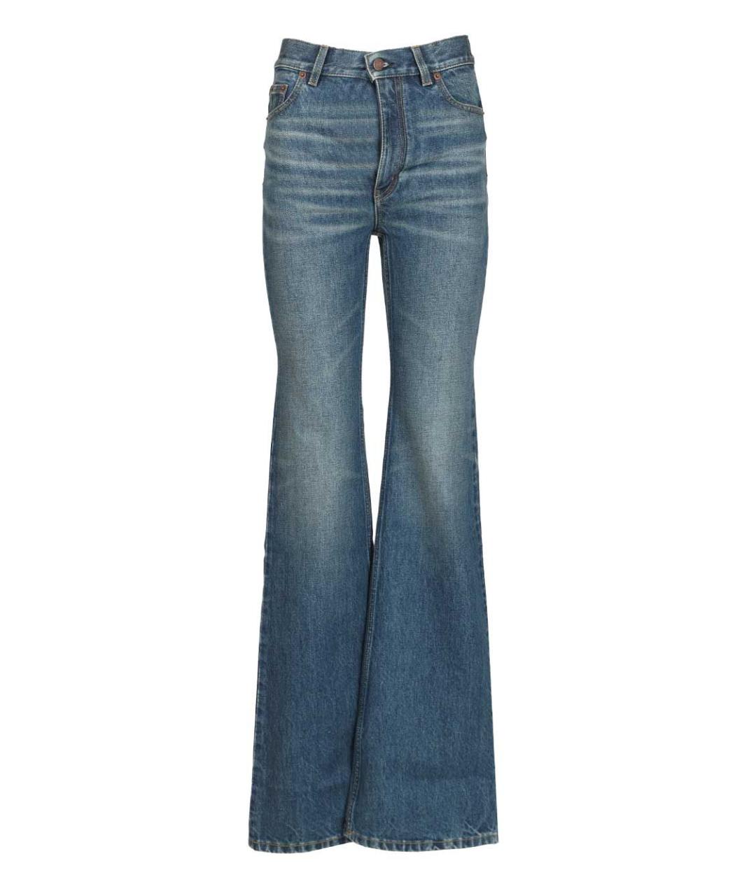 CHLOE Синие хлопковые джинсы клеш, фото 1
