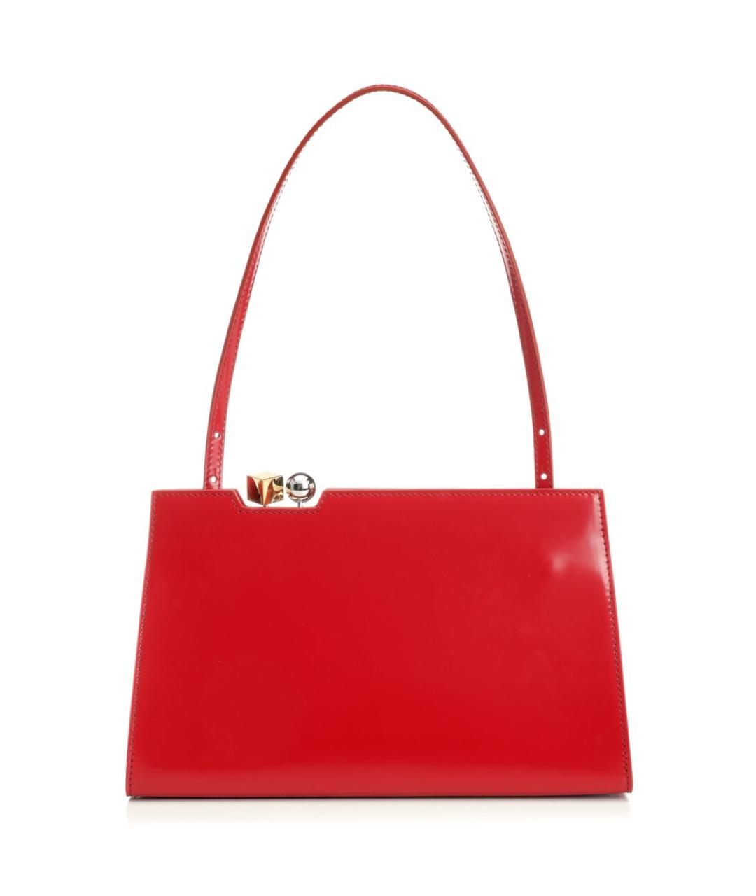 JACQUEMUS Красная кожаная сумка через плечо, фото 3