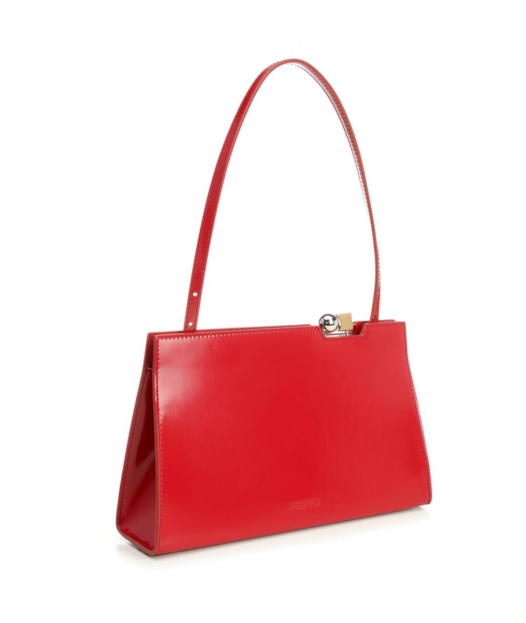 JACQUEMUS Красная кожаная сумка через плечо, фото 2