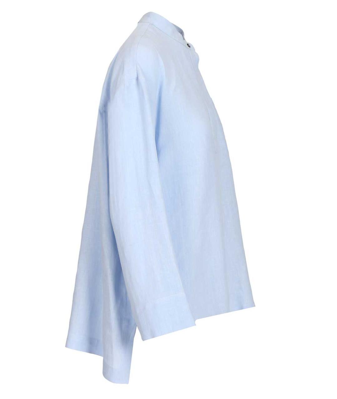 'S MAX MARA Голубая льняная рубашка, фото 3