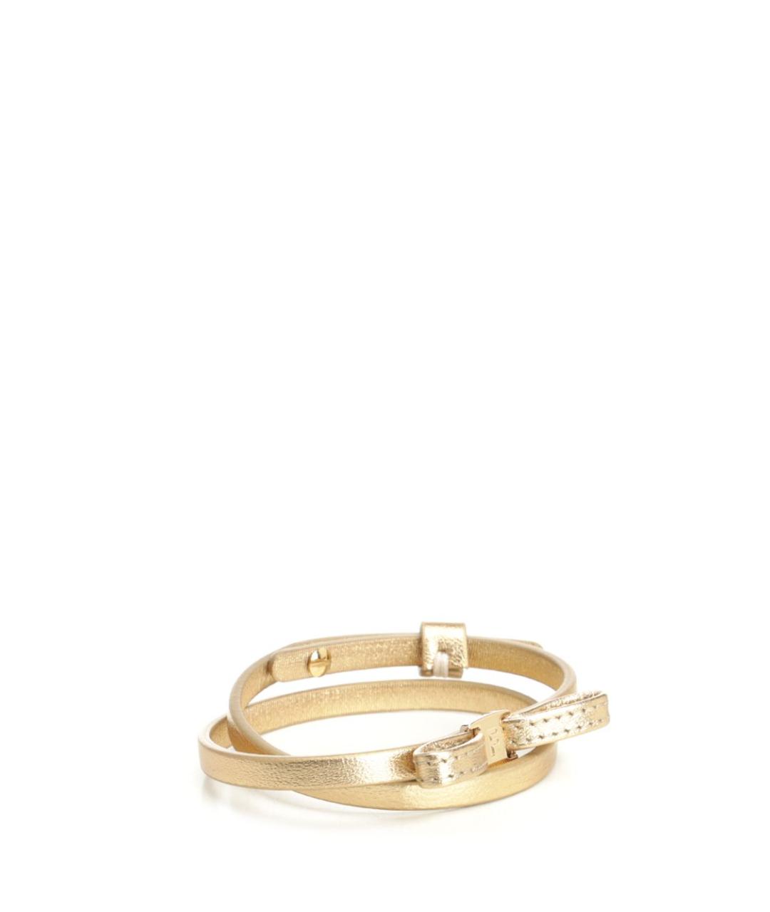 FERRAGAMO Золотой кожаный браслет, фото 2