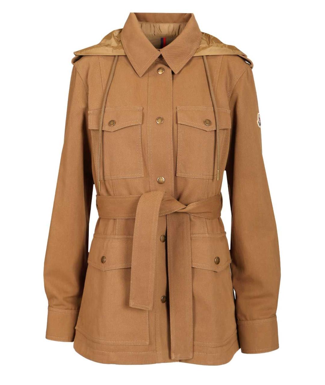 MONCLER Бежевая хлопковая куртка, фото 1