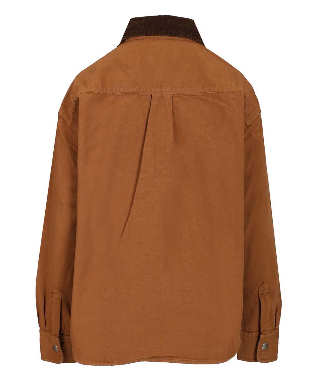 CARHARTT WIP Коричневая хлопковая куртка, фото 2