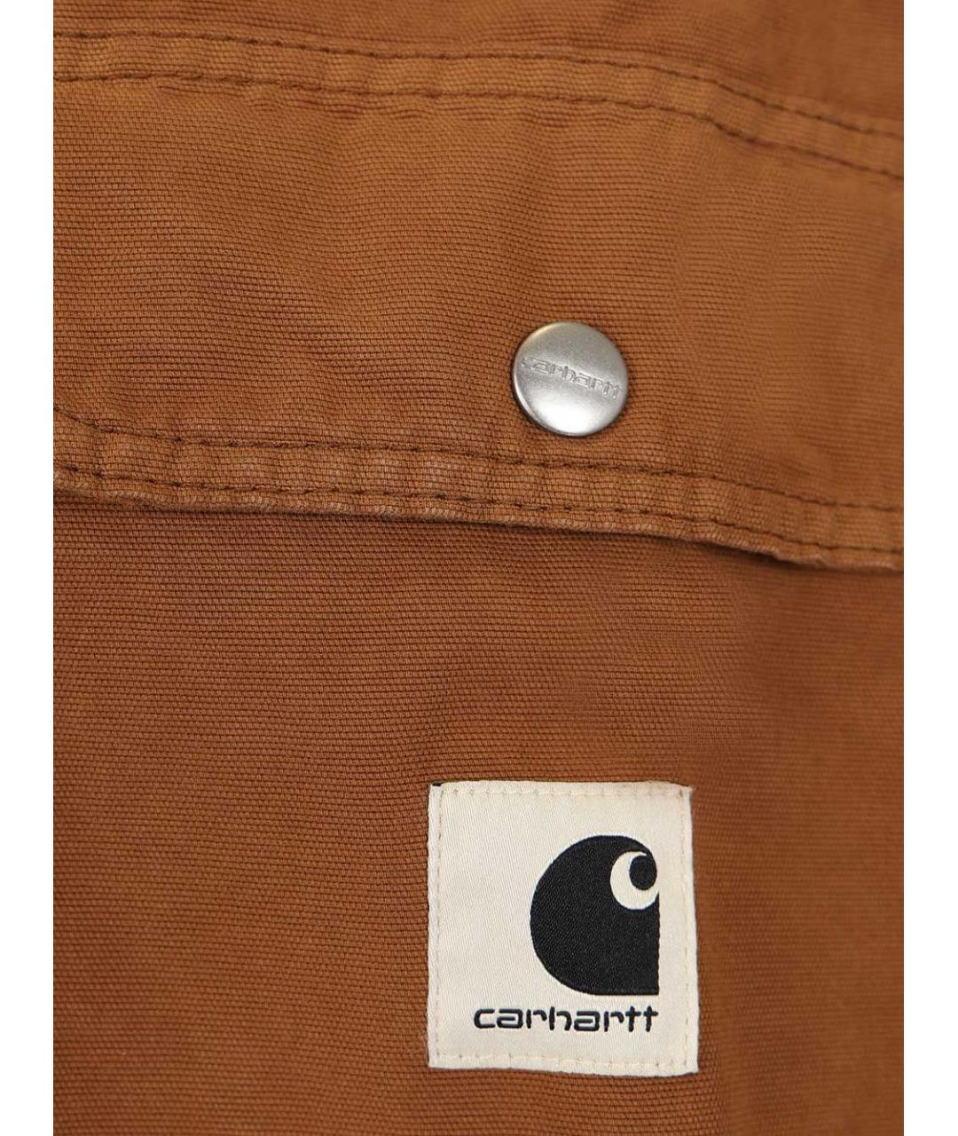 CARHARTT WIP Коричневая хлопковая куртка, фото 5