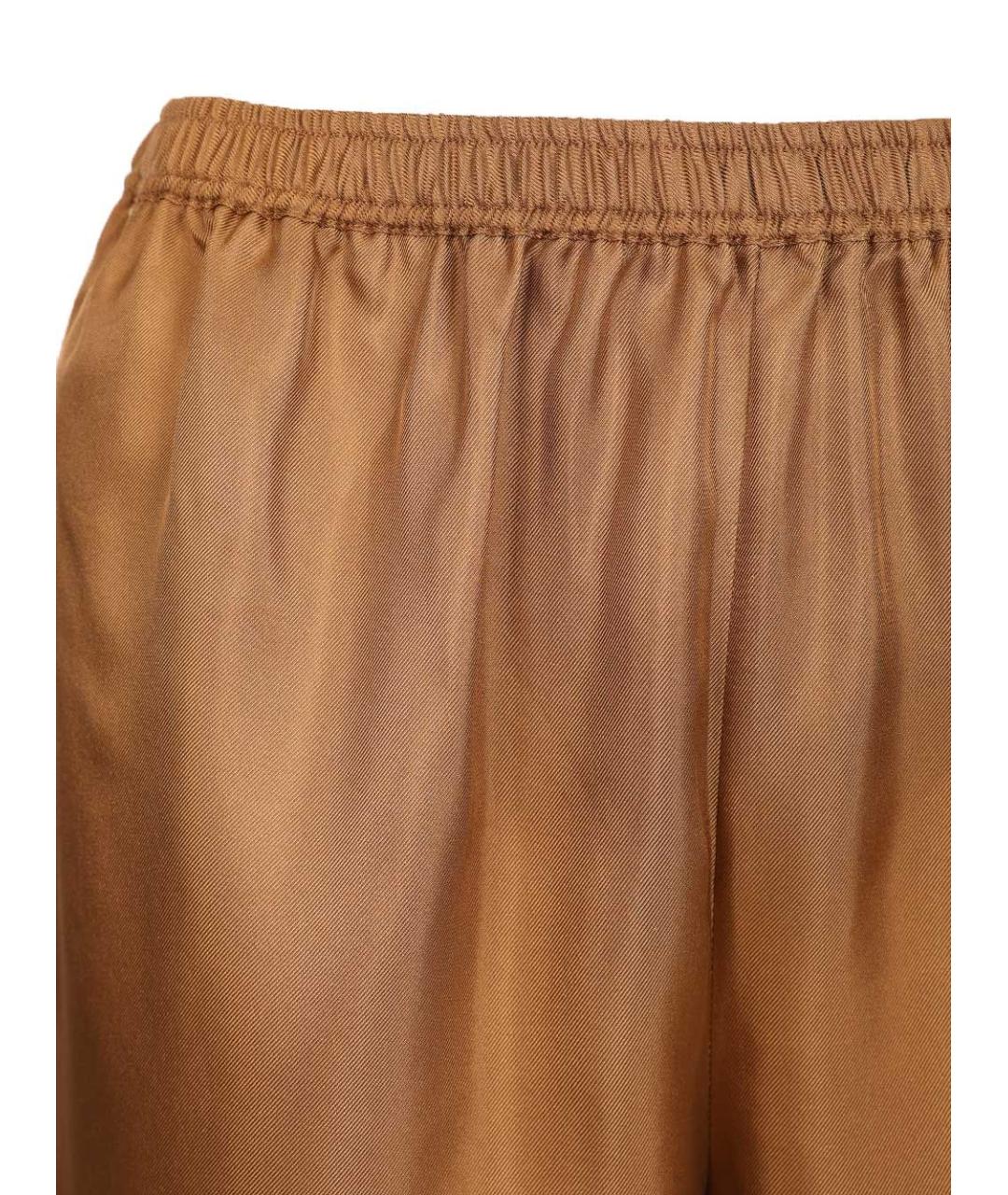 LOULOU STUDIO Коричневые шелковые шорты, фото 4