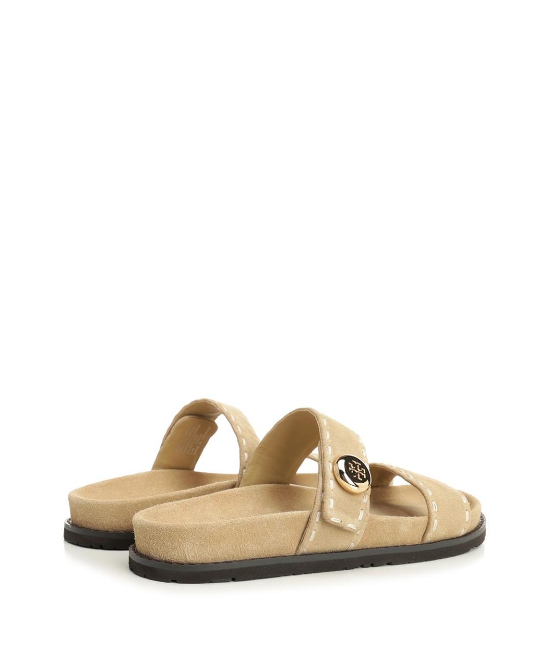 TORY BURCH Бежевые замшевые сандалии, фото 3