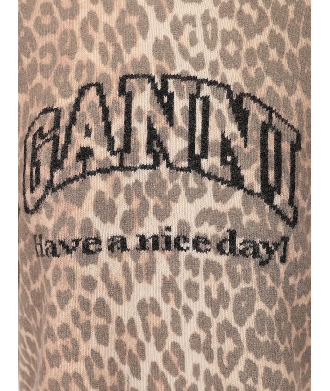 GANNI Мульти шерстяная футболка, фото 3