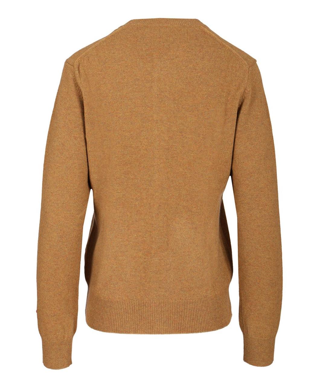 COMME DES GARÇONS PLAY Коричневый шерстяной кардиган, фото 2