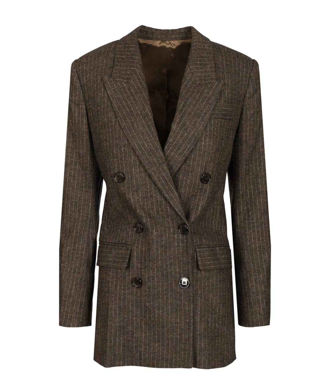 ISABEL MARANT Коричневый шерстяной жакет/пиджак, фото 1