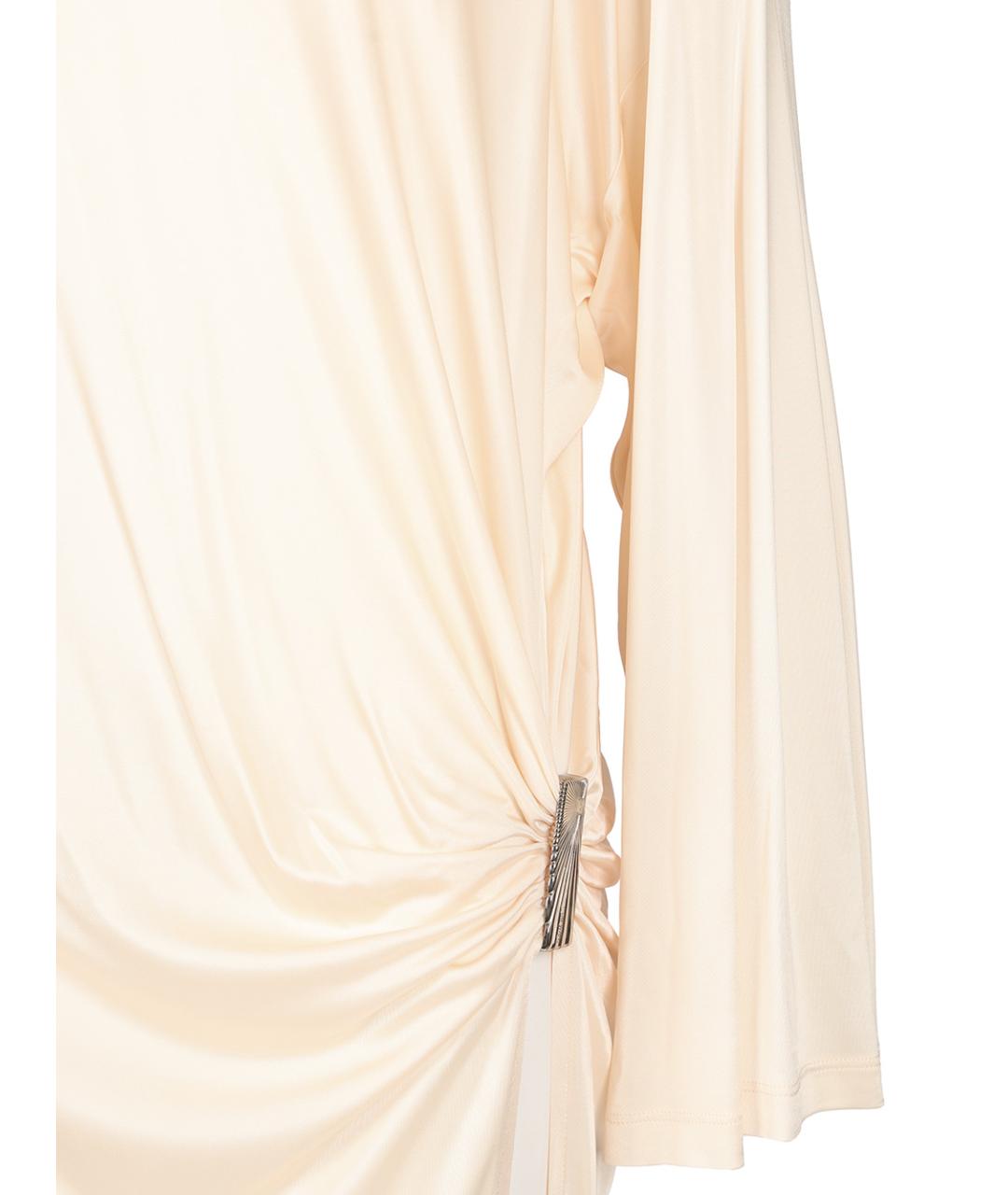 THE ATTICO Белое вискозное коктейльное платье, фото 4