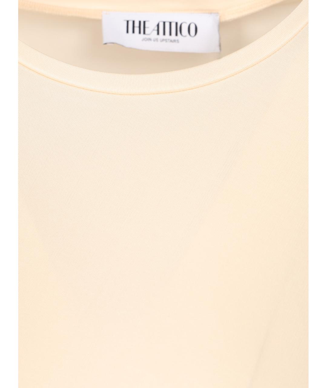 THE ATTICO Белое вискозное коктейльное платье, фото 5