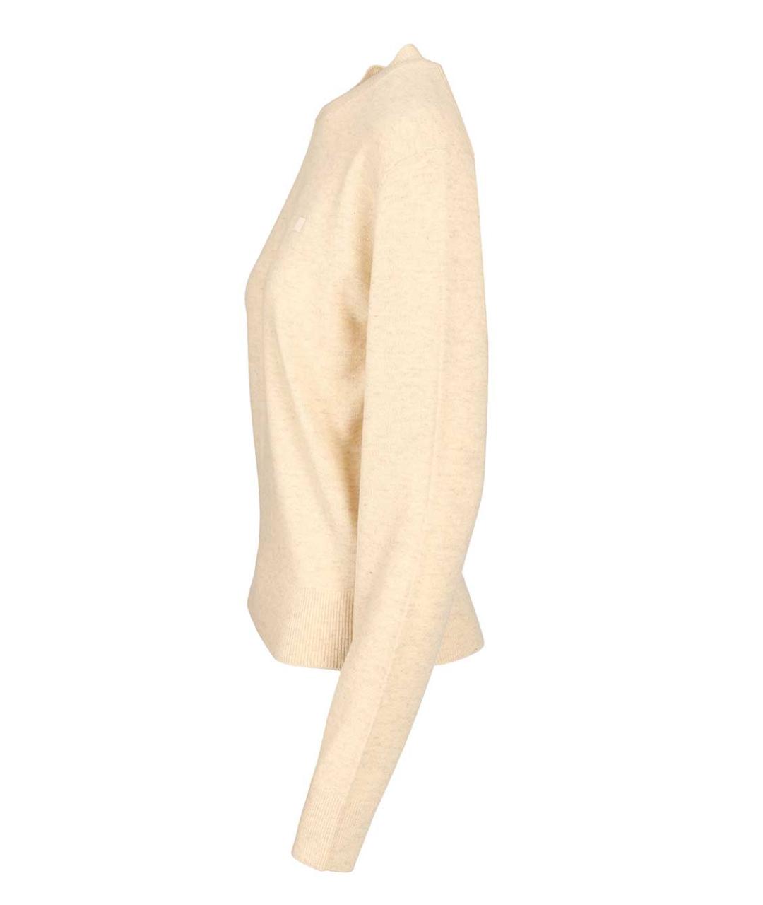 ACNE STUDIOS Бежевый шерстяной джемпер / свитер, фото 3