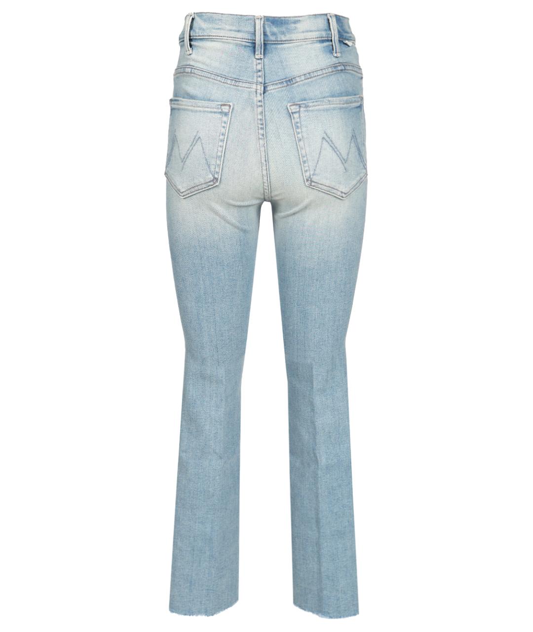 MOTHER Голубые хлопковые прямые джинсы, фото 2