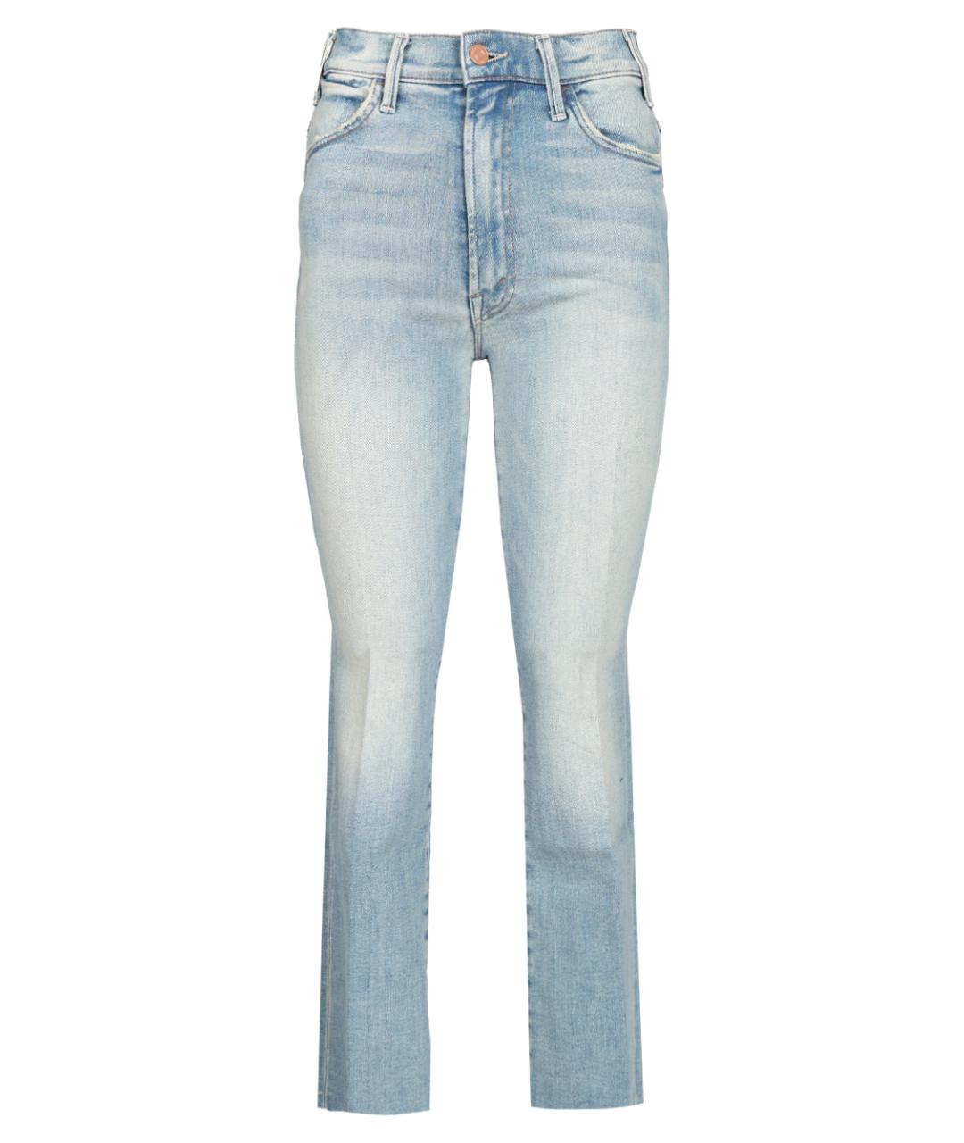 MOTHER Голубые хлопковые прямые джинсы, фото 1