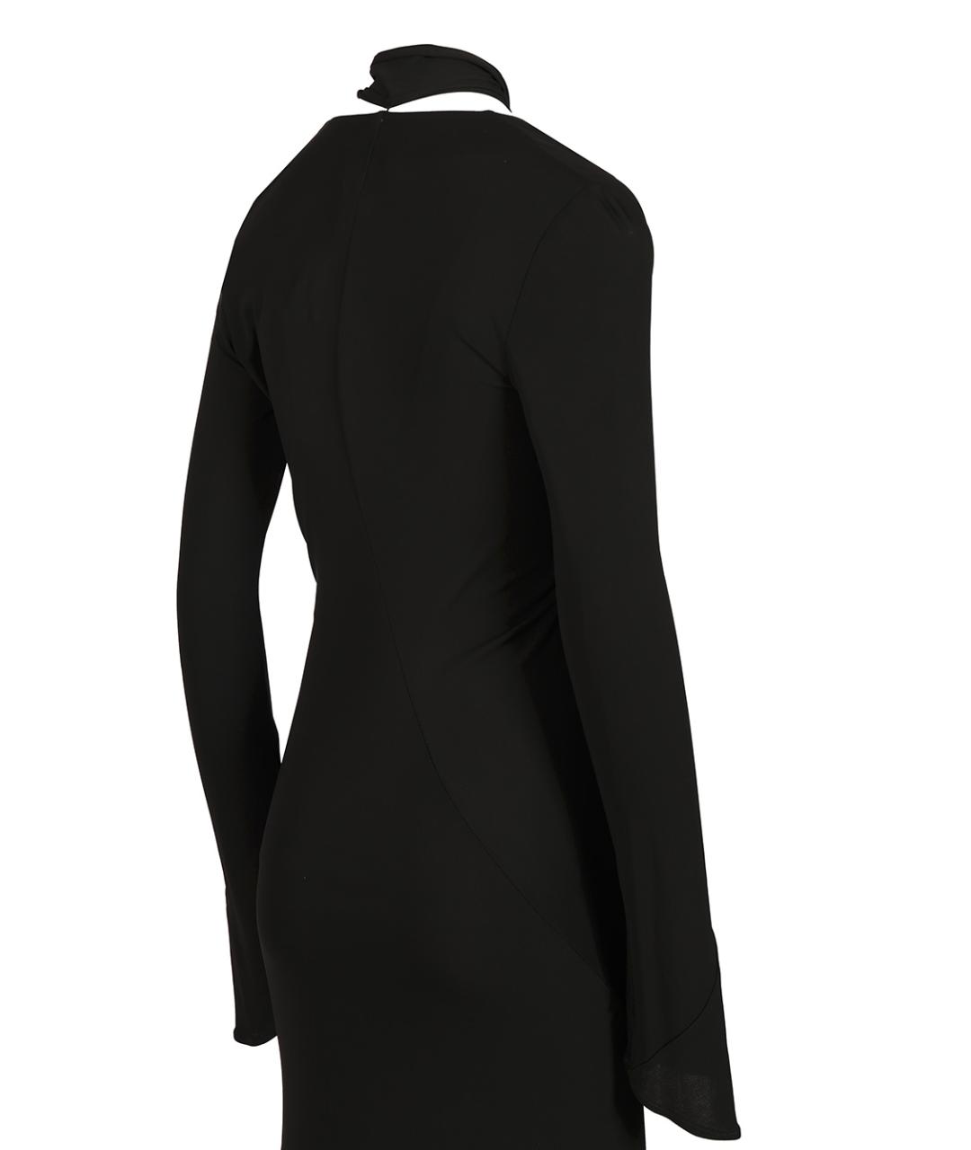 THE ATTICO Черное вискозное платье, фото 6