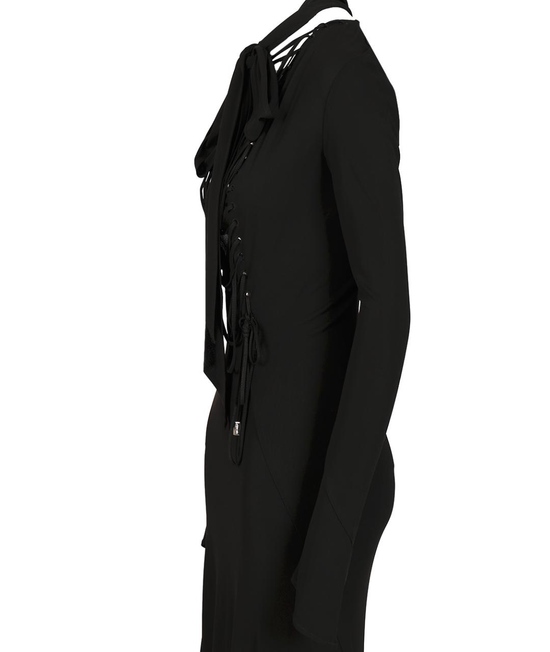 THE ATTICO Черное вискозное платье, фото 5