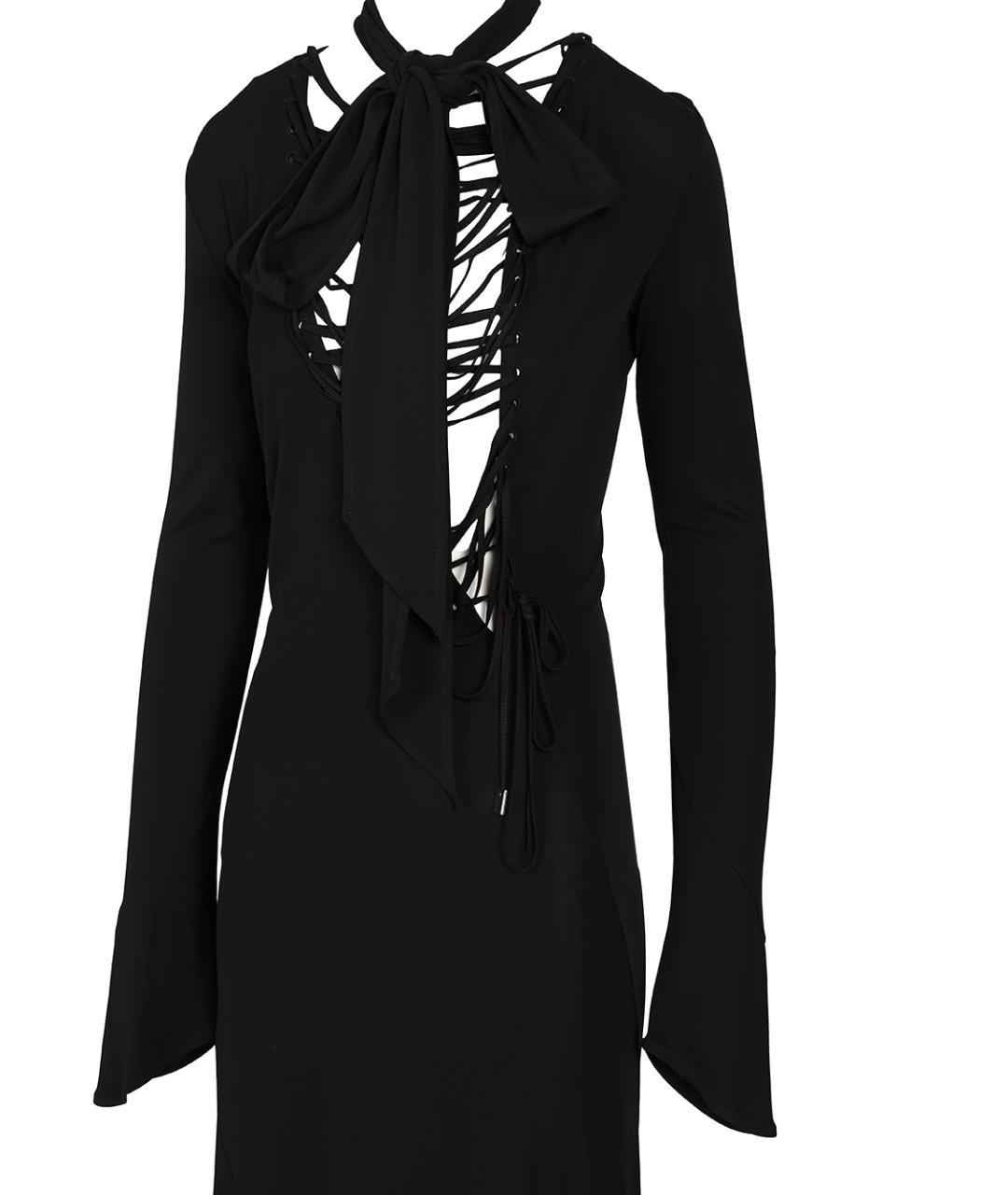 THE ATTICO Черное вискозное платье, фото 4