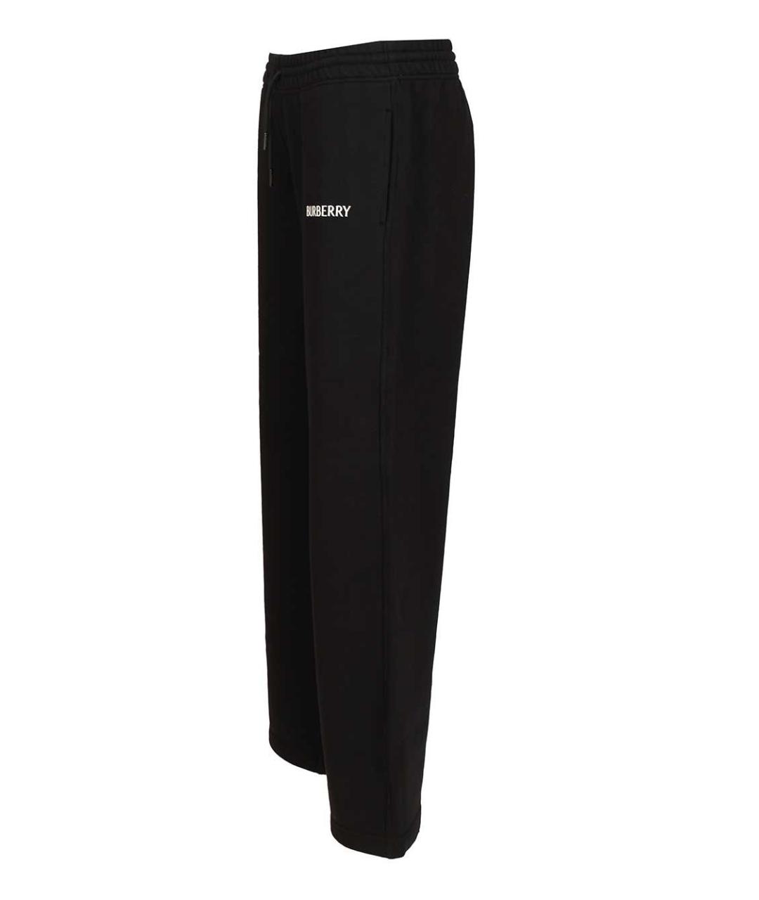 BURBERRY Черные хлопковые спортивные брюки и шорты, фото 3