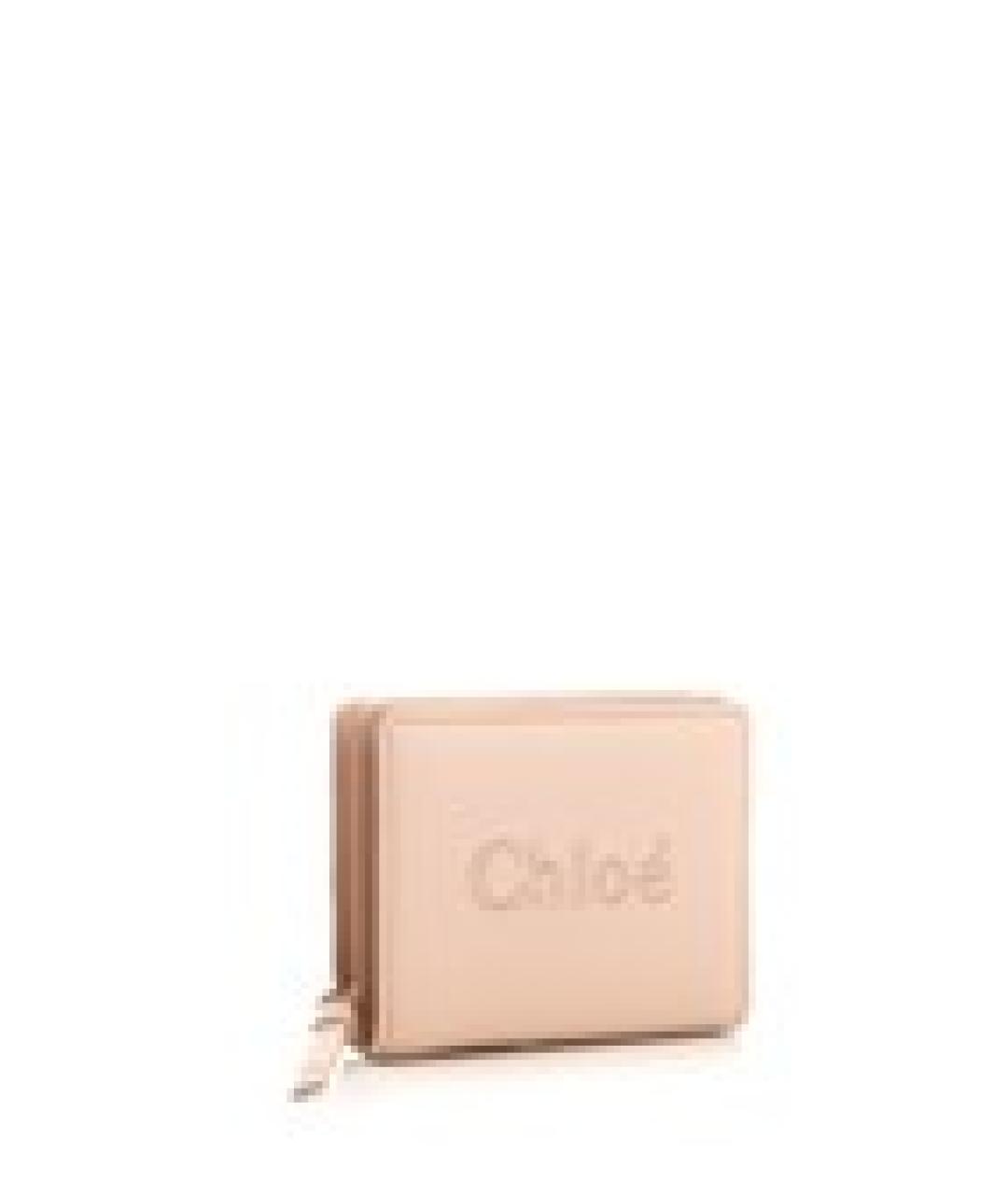CHLOE Розовый кожаный кошелек, фото 4