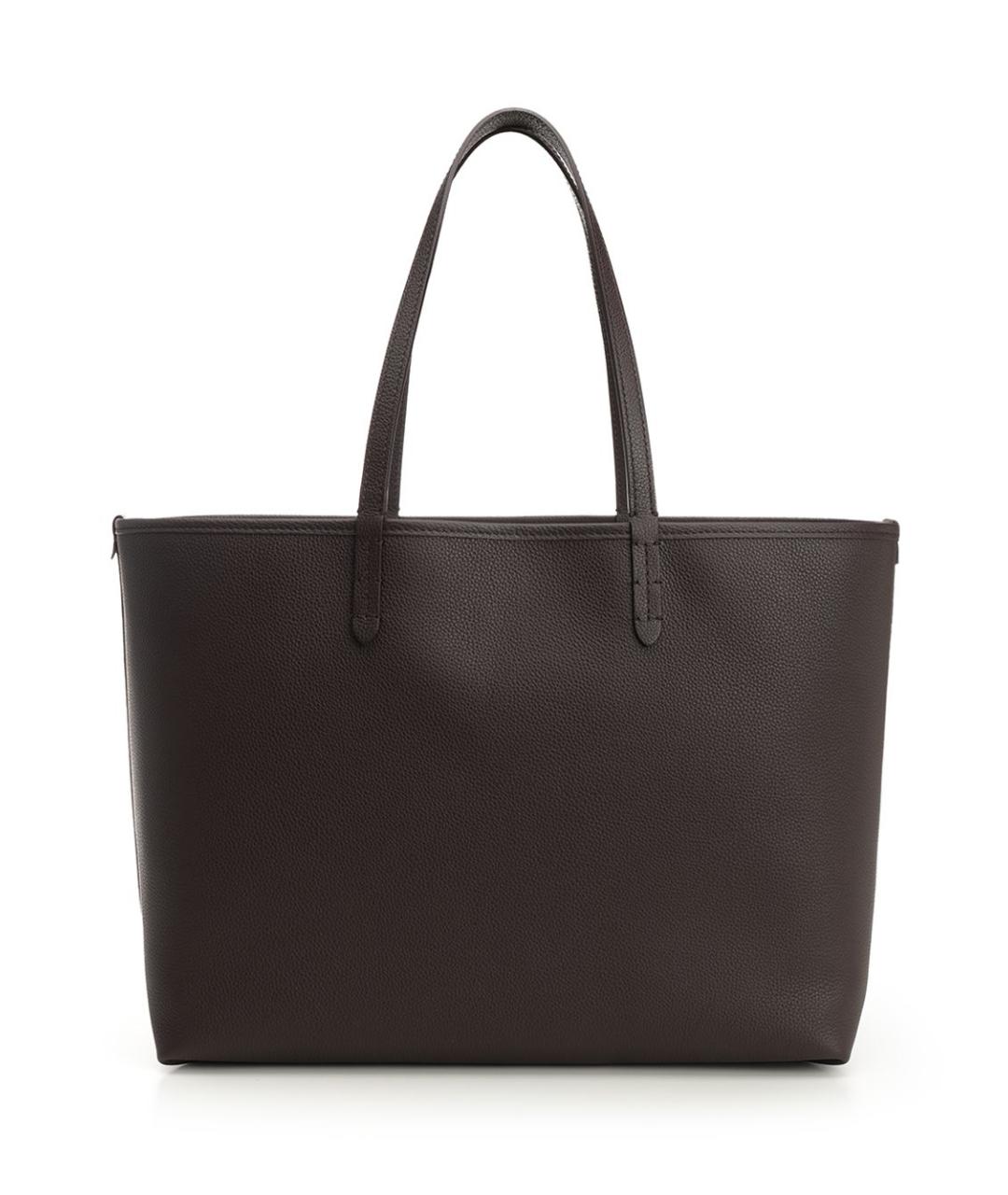 BURBERRY Коричневая кожаная сумка тоут, фото 3