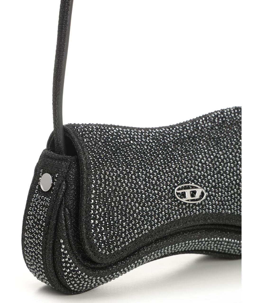 DIESEL Черная сумка через плечо из искусственной кожи, фото 5