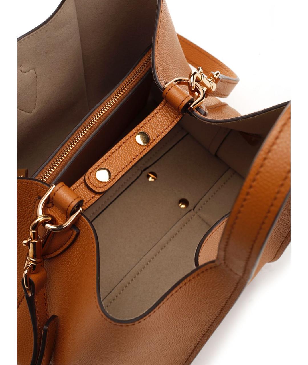 TOD'S Коричневая кожаная сумка тоут, фото 6