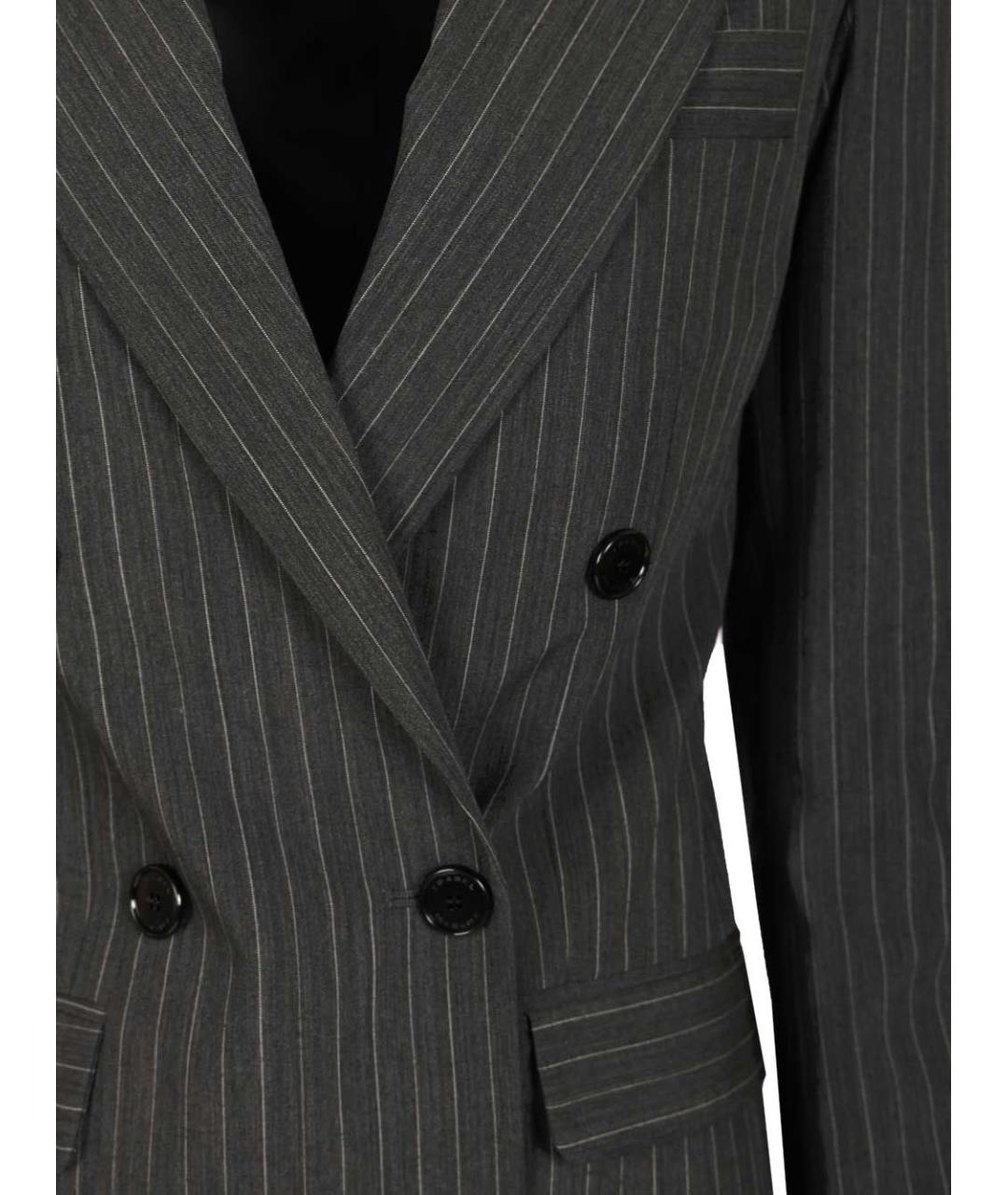 ISABEL MARANT Антрацитовый шерстяной жакет/пиджак, фото 4