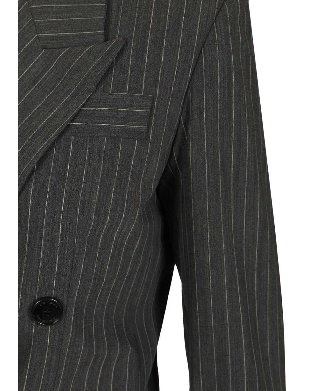 ISABEL MARANT Антрацитовый шерстяной жакет/пиджак, фото 5