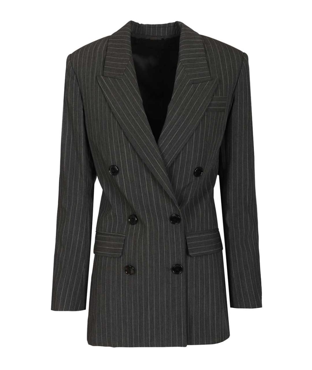 ISABEL MARANT Антрацитовый шерстяной жакет/пиджак, фото 1