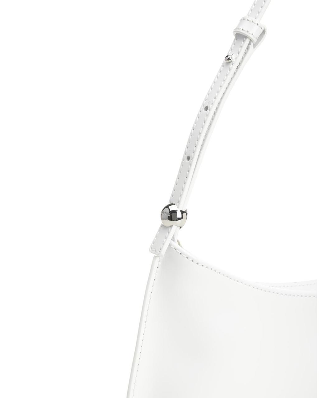 JACQUEMUS Белая кожаная сумка через плечо, фото 5