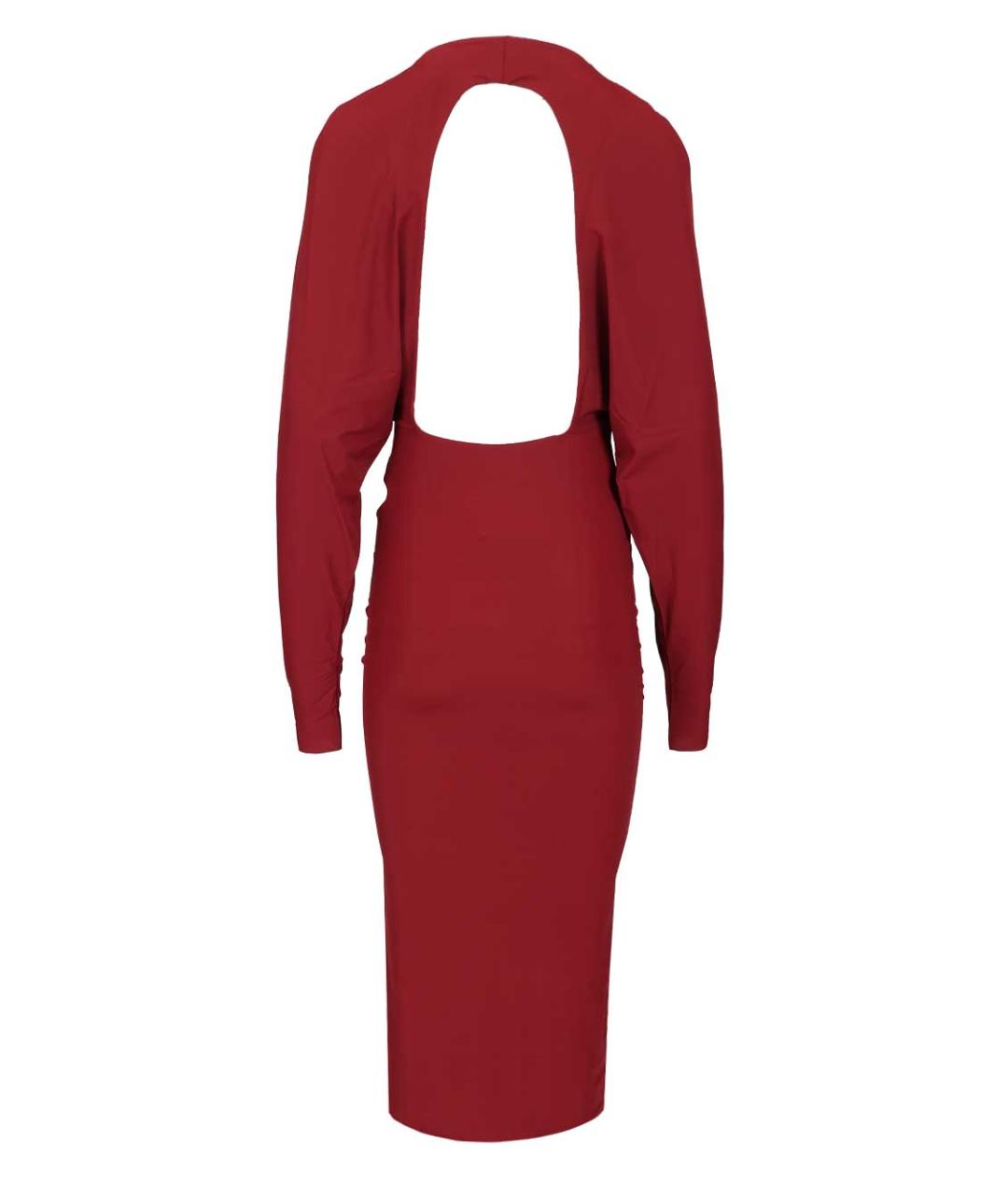 AMAZUIN Бордовое полиамидовое платье, фото 2
