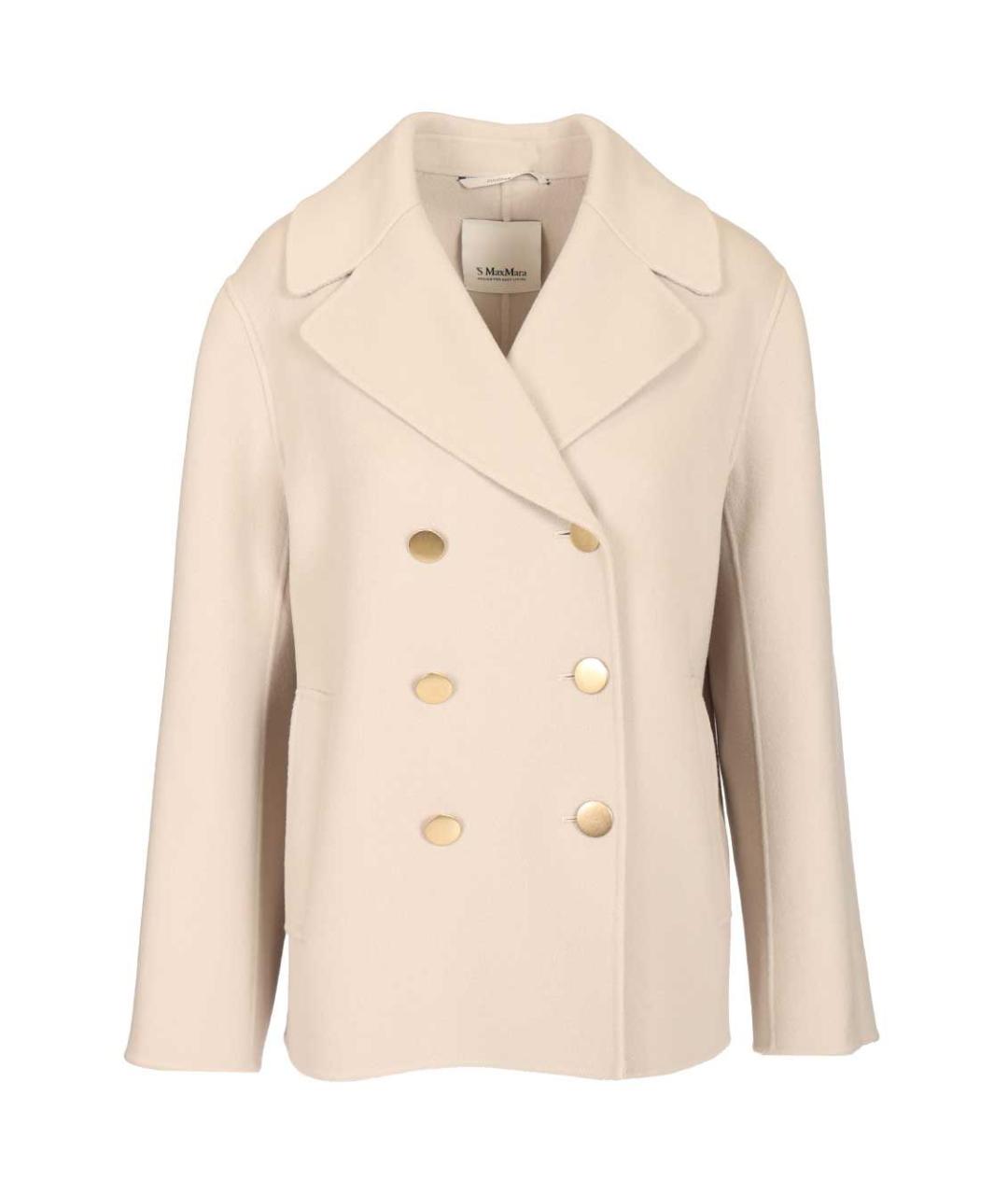 'S MAX MARA Бежевое шерстяное пальто, фото 1