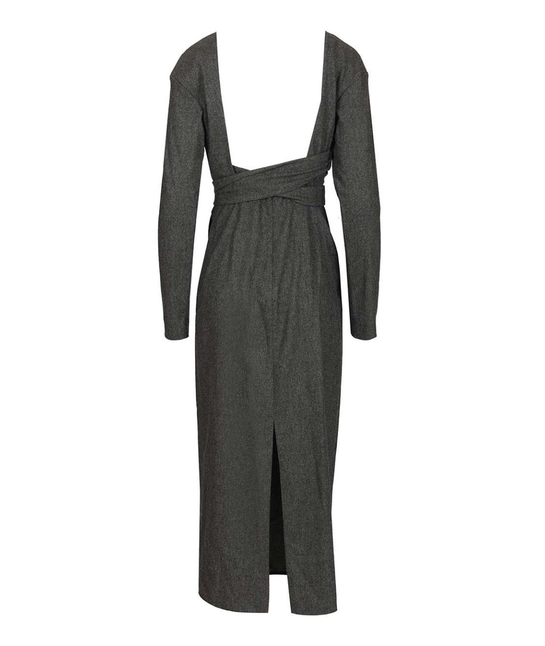 KHAITE Серое шерстяное повседневное платье, фото 2