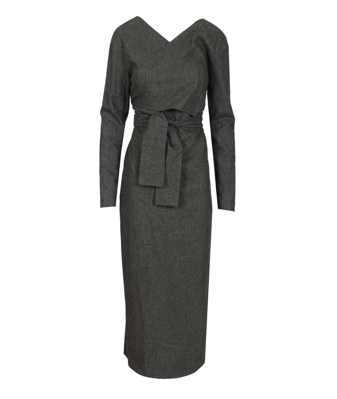 KHAITE Серое шерстяное повседневное платье, фото 1
