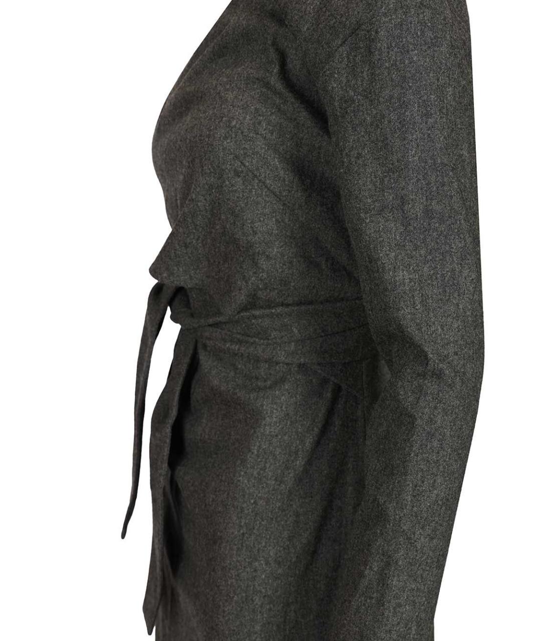 KHAITE Серое шерстяное повседневное платье, фото 5