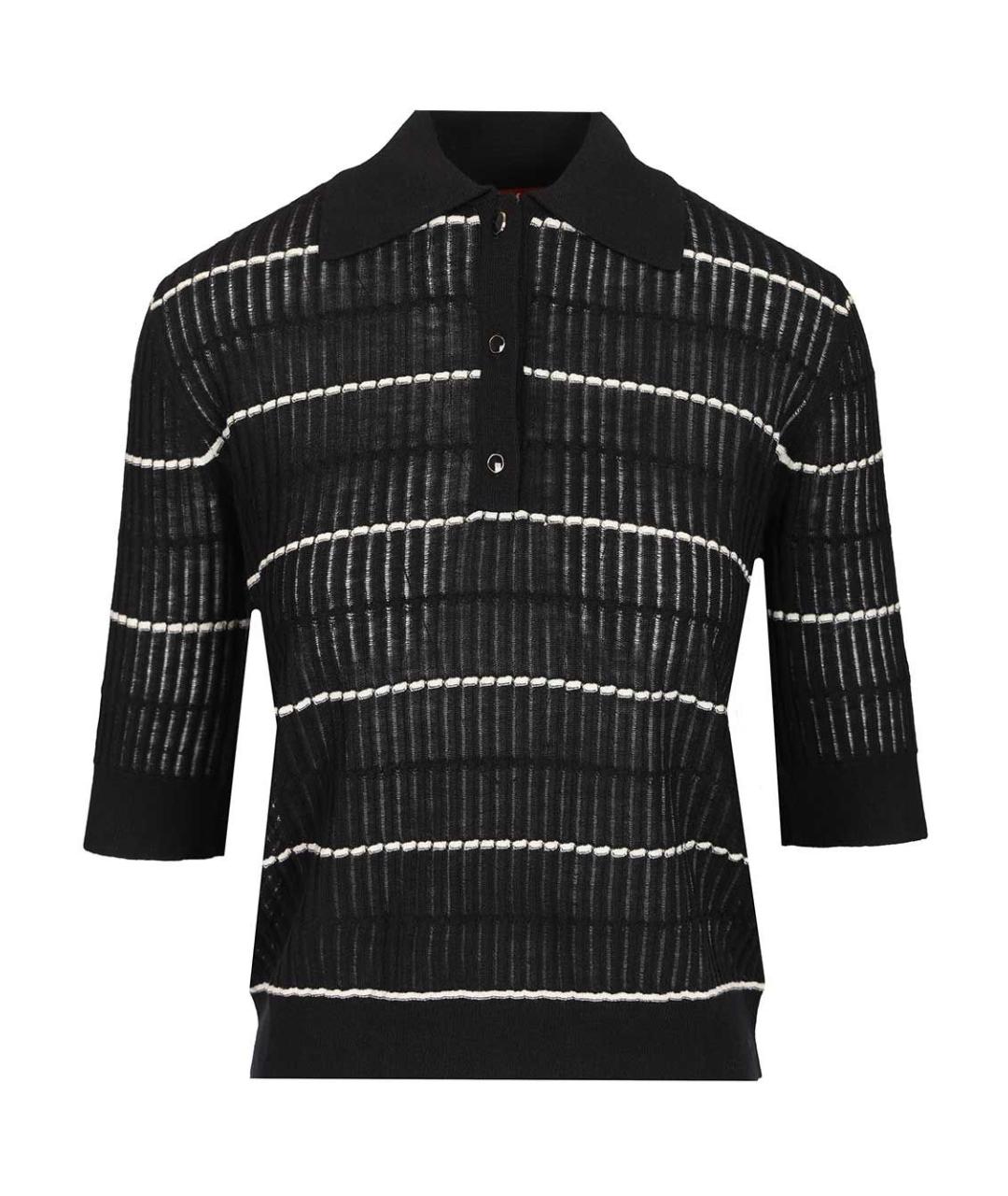 MAX MARA STUDIO Синяя шелковая футболка, фото 1