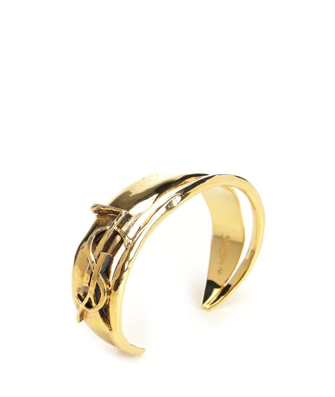 SAINT LAURENT Золотой металлический браслет, фото 1