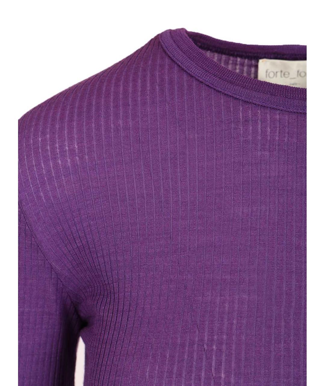 FORTE FORTE Фиолетовый шерстяной джемпер / свитер, фото 4