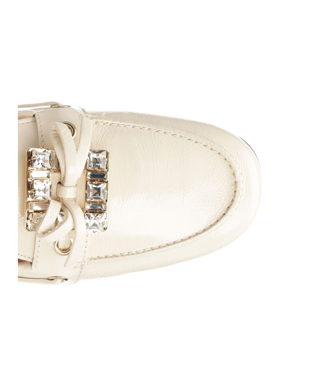 ROGER VIVIER Бежевые кожаные лоферы, фото 3