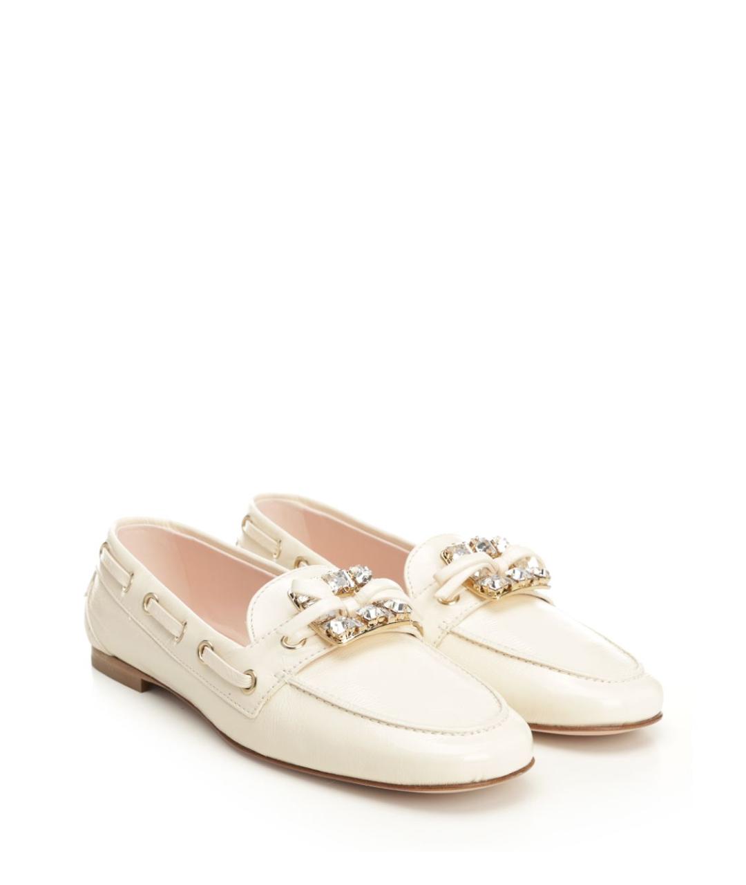 ROGER VIVIER Бежевые кожаные лоферы, фото 5