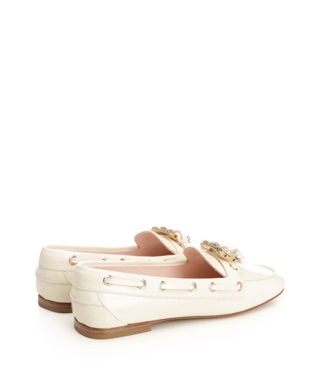 ROGER VIVIER Бежевые кожаные лоферы, фото 4