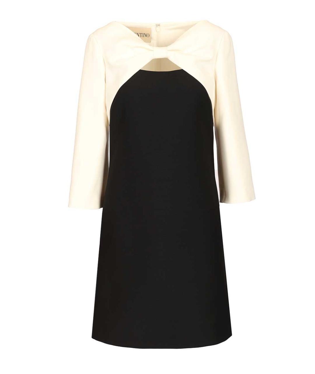 VALENTINO Мульти шерстяное коктейльное платье, фото 1