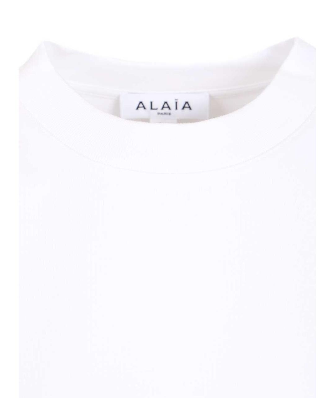 ALAIA Белая хлопковая футболка, фото 4