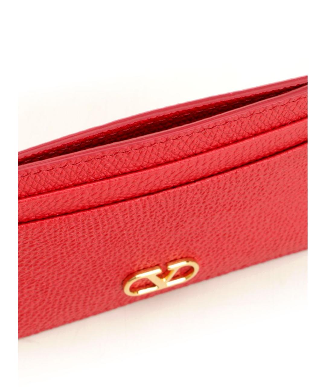 VALENTINO Красный кожаный кардхолдер, фото 4