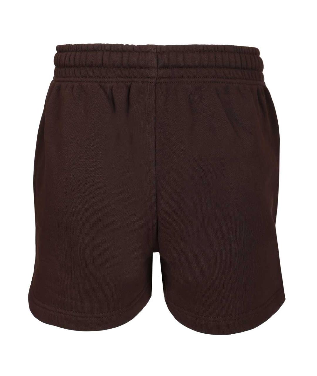MAISON KITSUNE Коричневые хлопковые шорты, фото 2