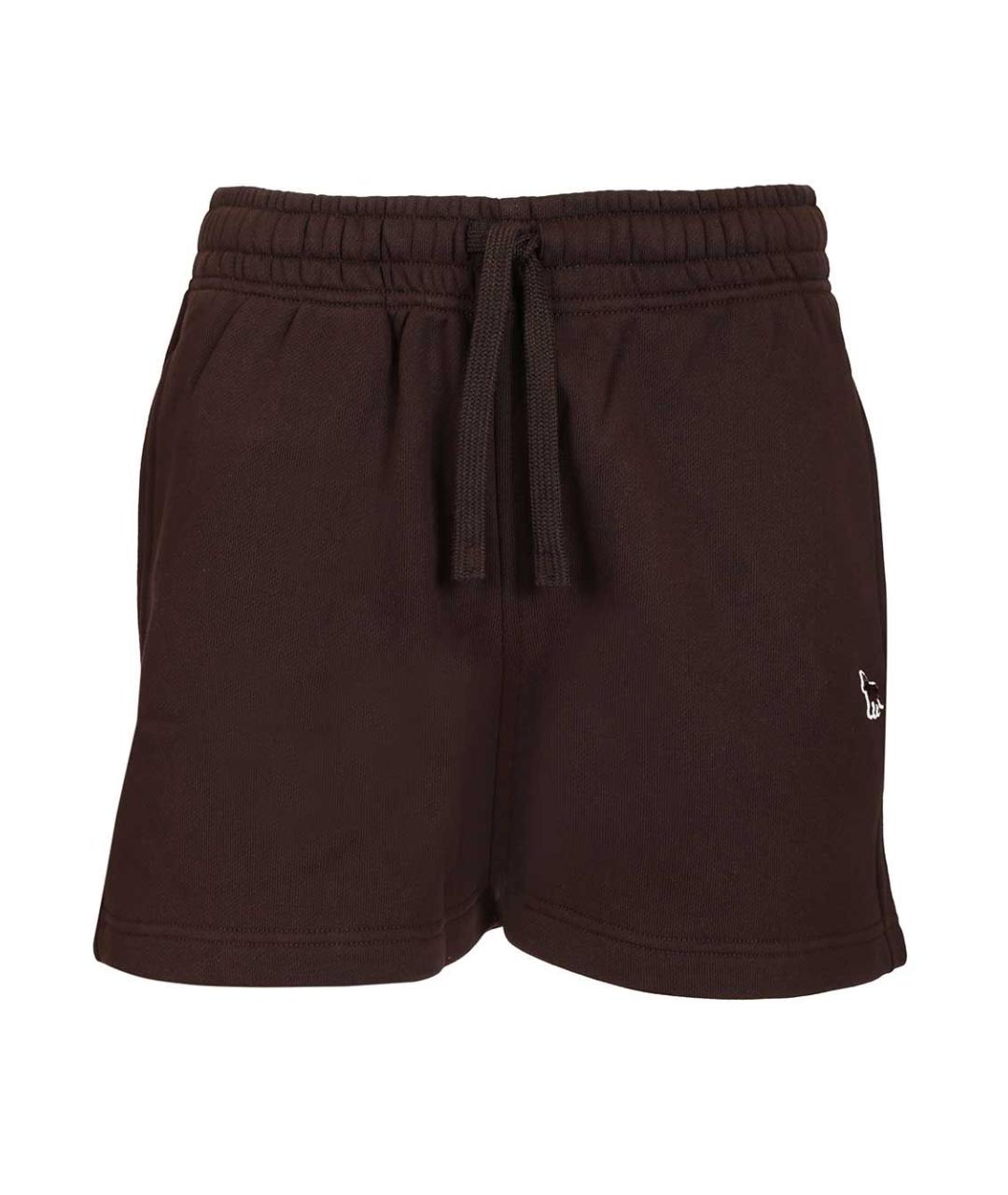 MAISON KITSUNE Коричневые хлопковые шорты, фото 1
