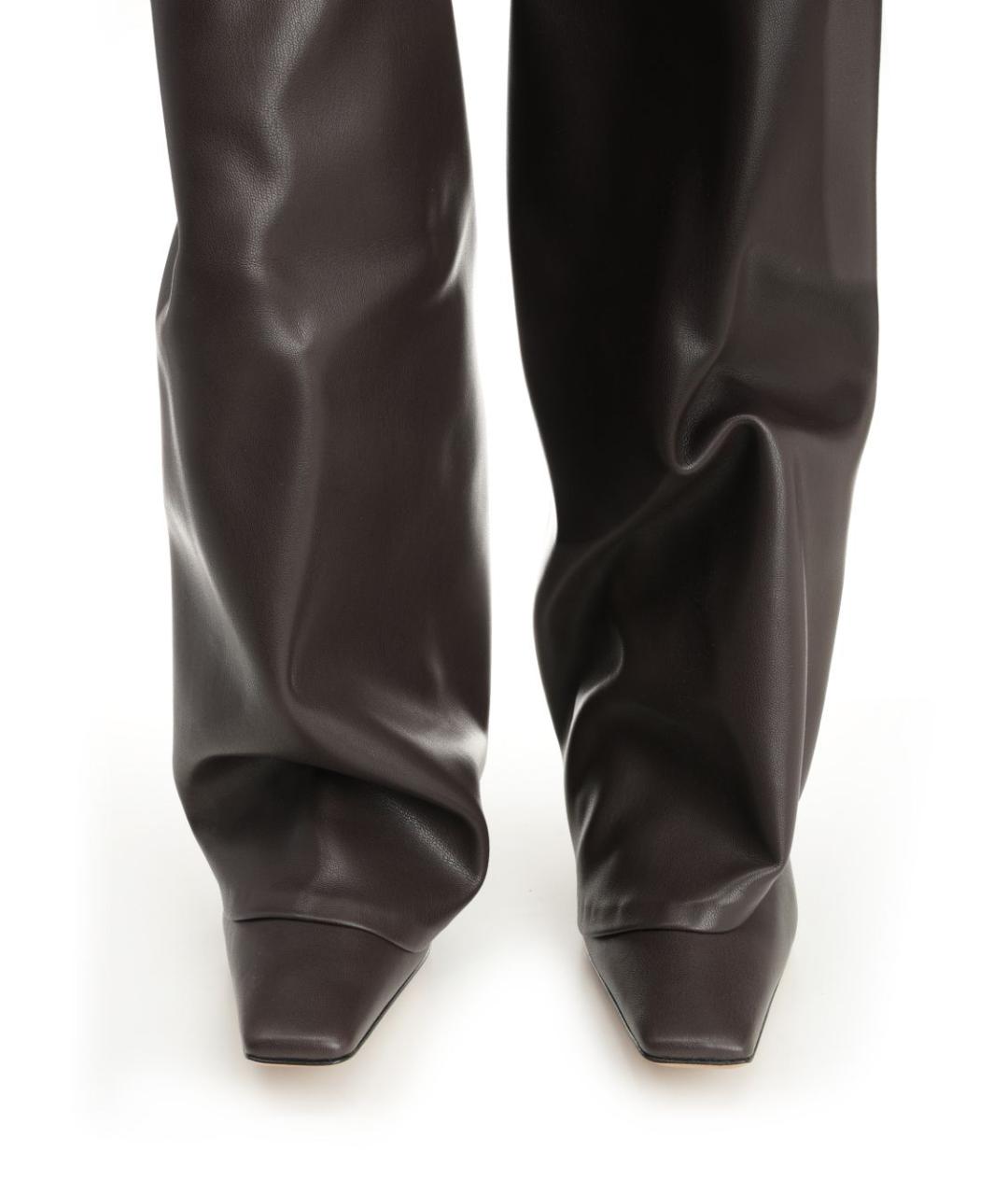 THE ATTICO Коричневые ботфорты из искусственной кожи, фото 3