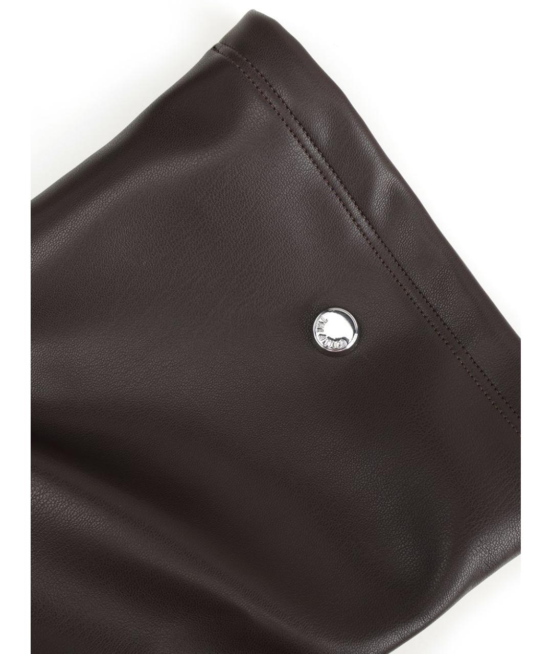 THE ATTICO Коричневые ботфорты из искусственной кожи, фото 5